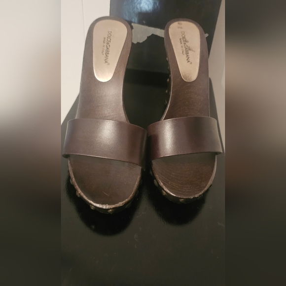 Dolce & Gabbana Brown Studded Heeled Sandals 40.5 / 9.5 - Picture 12 of 15